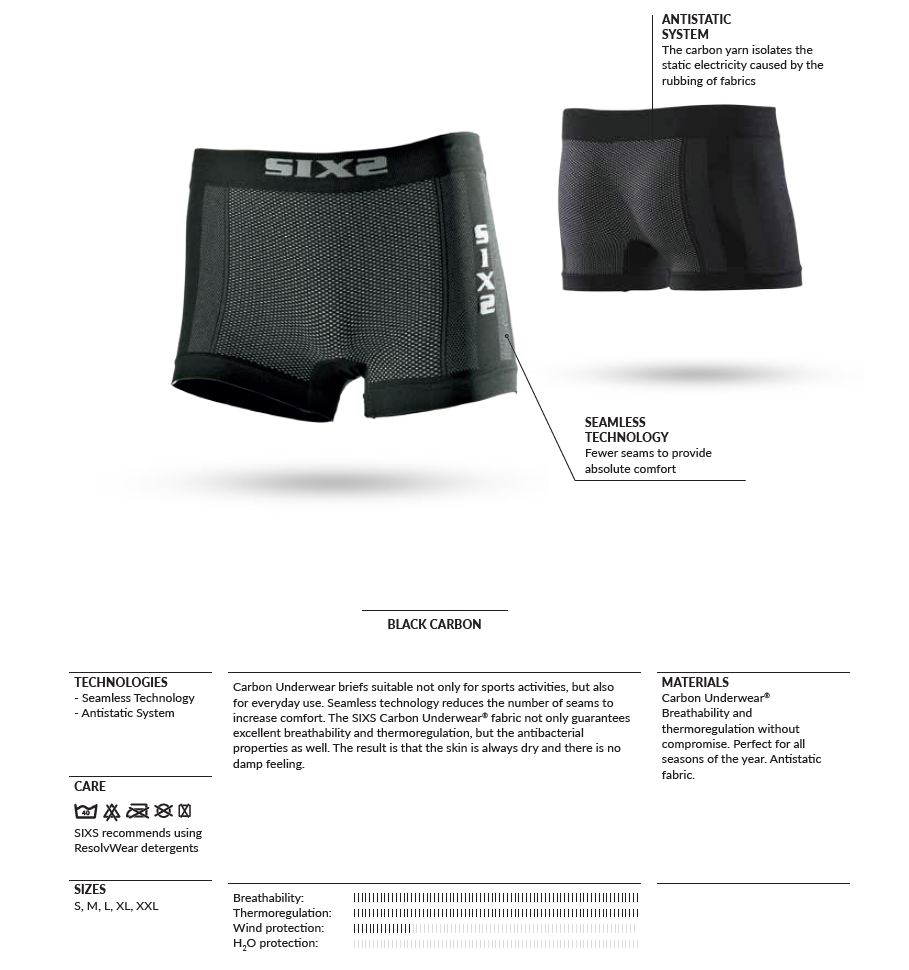 Carbon Black Size S SIXS Boxers 