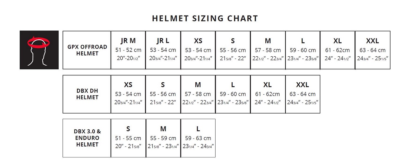 Size Chart leatthelmet FortNine Canada