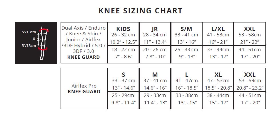 Size Chart: leatt-knee-guards | FortNine Canada