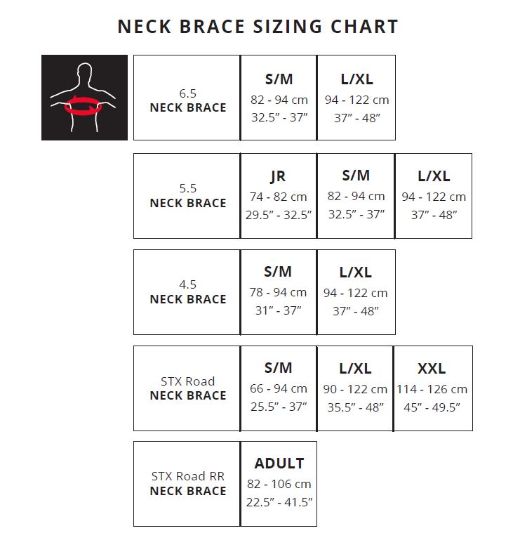 Guide Des Tailles Leatt neck brace FortNine Canada